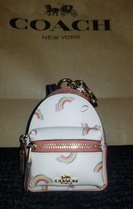 NWT Coach Mini Backpack Coin Purse/Keychain